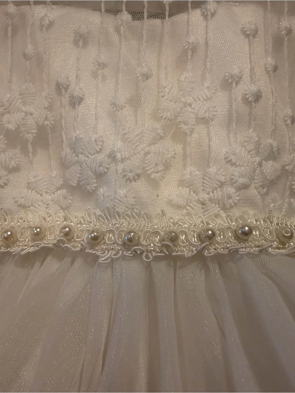 Elegant Ivory Lace Tulle Kids Dress with Long Sleeves
